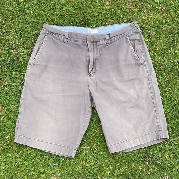 J. Crew Factory Gray Flat Front Casual Shorts 34 - Picture 1 of 5